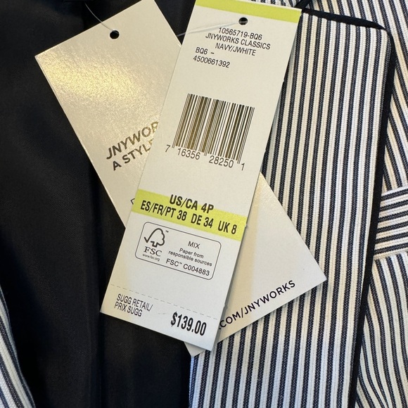 Pin Striped Blazer From Jones New York - Picture 3 of 9